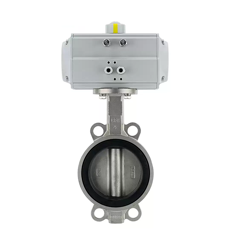 Pneumatic Stainless Steel Butterfly Valve with Flanged Ends